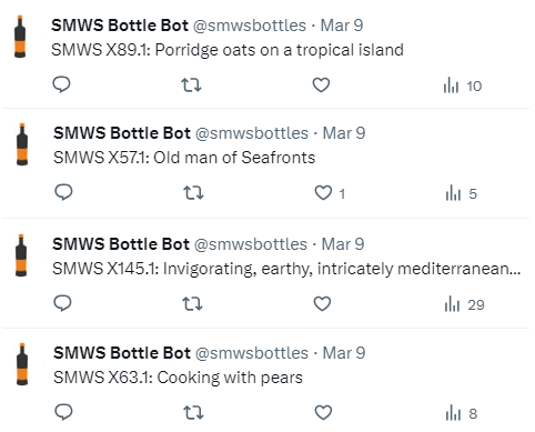 Example tweets from @smwsbottles